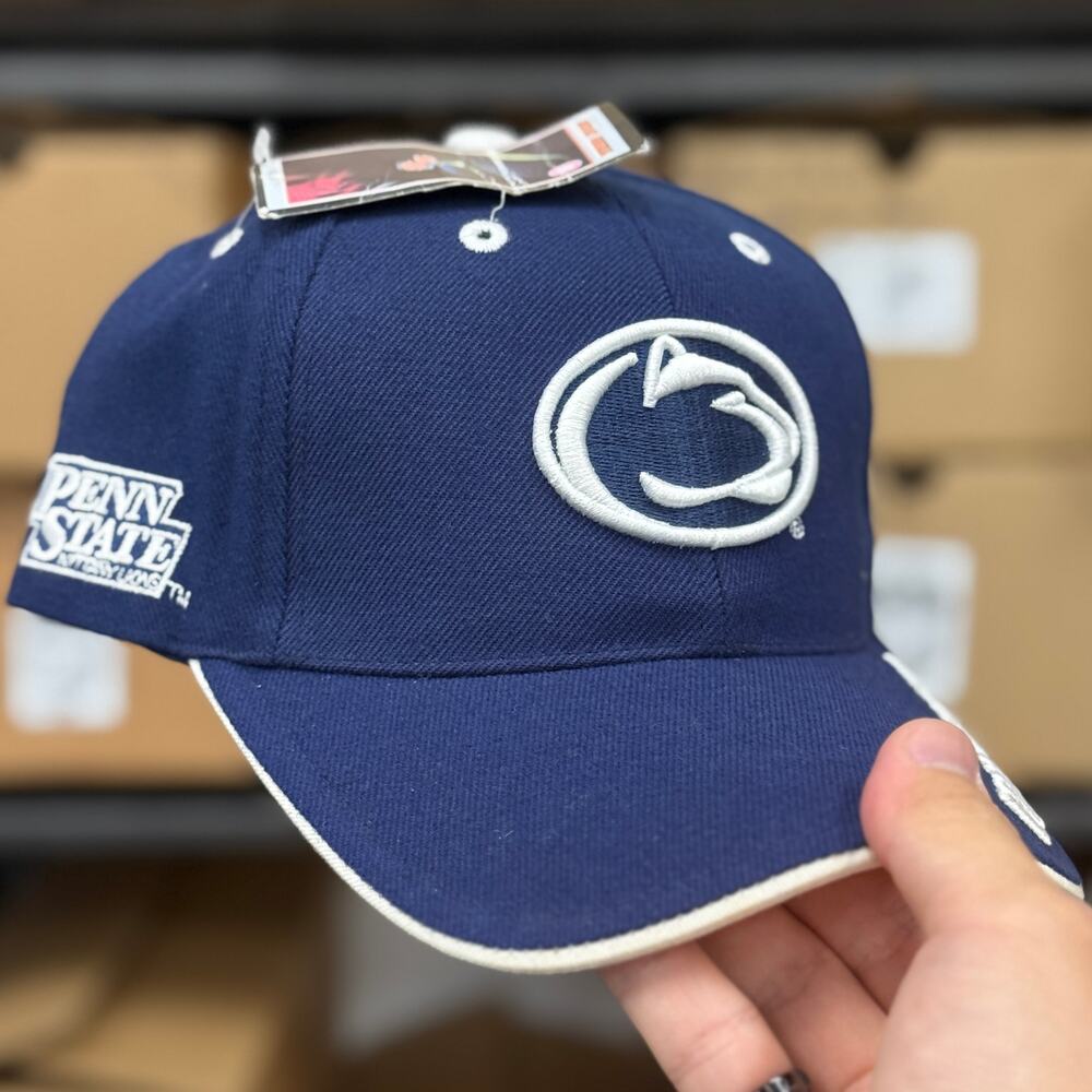Vintage Team Spirit Penn State Nittany Lions Hat Navy White Lion Logo NWT